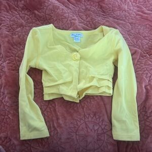 Yellow sweater cardigan style sweatshirt size 3 from Elaine et Luna.